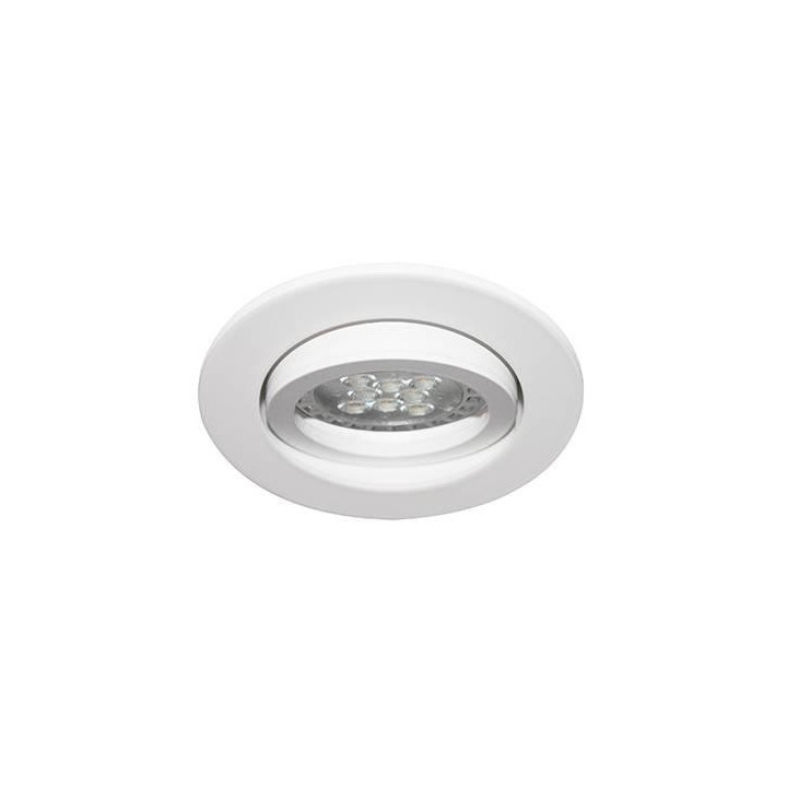 Spot encastré rond en fonte d'aluminium ALA1013 RX - Orientable - 50W - GU10 - Blanc mat