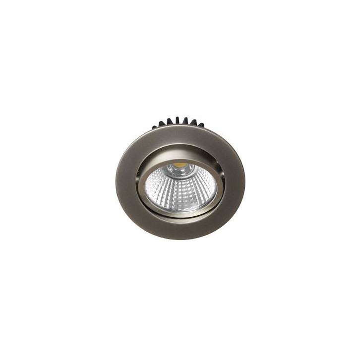 Spot LED AL1014 RDX encastré en fonte d'aluminium - Orientable - 9W - 820Lm - Rond - Titane - Dimmable