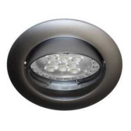 Spot LED KSA1012 RX - GU10 - Orientable  - 50W - Chrome mat - Noir - Sans ampoule
