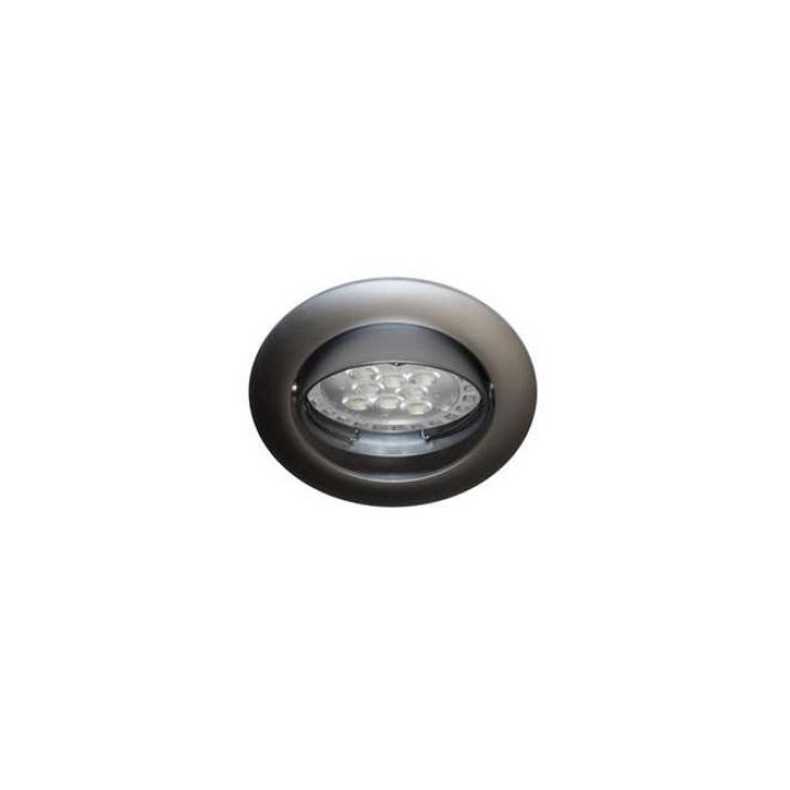 Spot LED KSA1012 RX - GU10 - Orientable  - 50W - Chrome mat - Noir - Sans ampoule