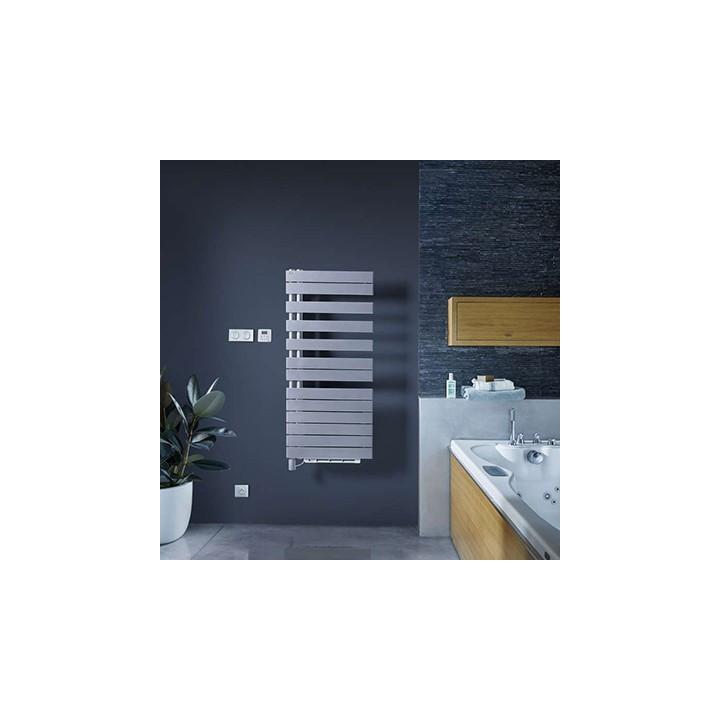 Radiateur sèche-serviettes - Régate Twist +Air - 1000+1000 W - Blanc - Pivot à gauche - Commande IRS