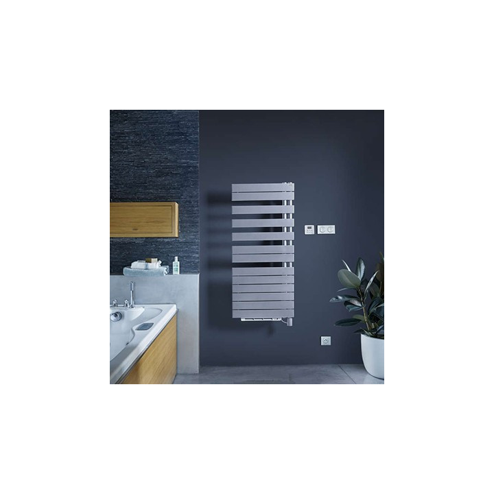 Sèche-serviettes - Régate Twist +Air - 1000+1000W - Blanc - Pivot à gauche - Commande IRS