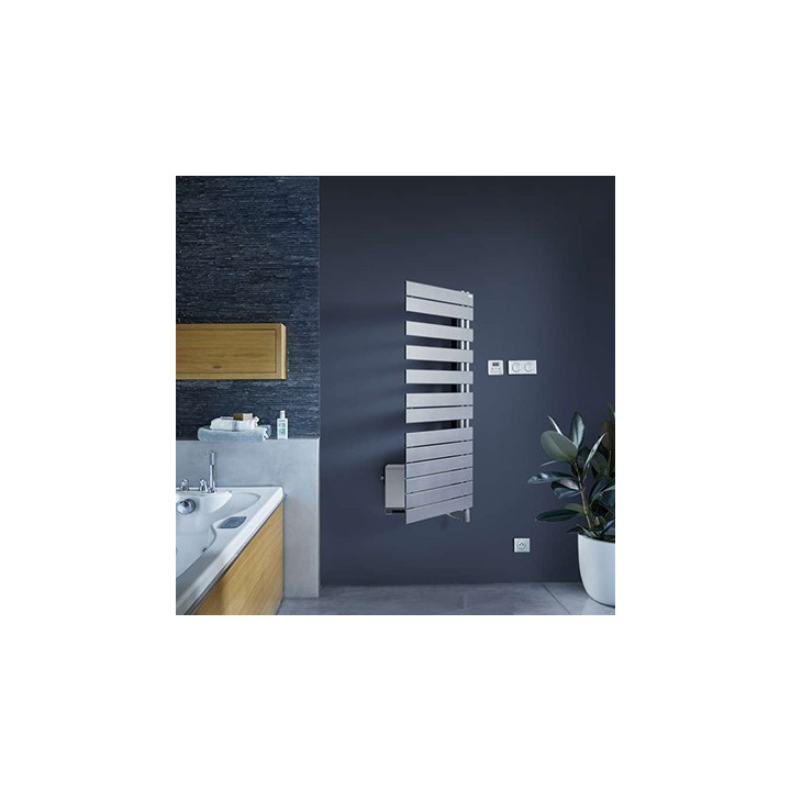Sèche-serviettes - Régate Twist +Air - 500+1000W - Blanc - Pivot à gauche - Commande IRS
