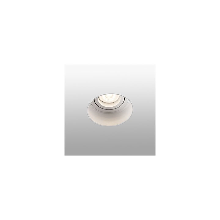 Lampe encastrable ronde orientable sans encadrement Hyde - Blanc - Sans ampoule - GU10