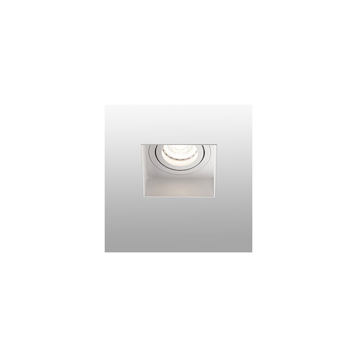 Lampe encastrable carré orientable sans encadrement Hyde - Blanc - Sans ampoule - GU10