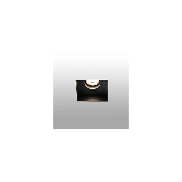 Lampe encastrable carré orientable sans encadrement Hyde - Noir - Sans ampoule - GU10