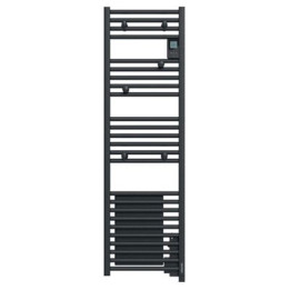Sèche-serviettes électrique Doris -  500+1000W - Anthracite - Étroit - Avec soufflerie