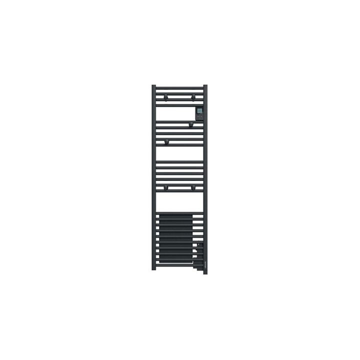Sèche-serviettes électrique Doris -  500+1000W - Anthracite - Étroit - Avec soufflerie