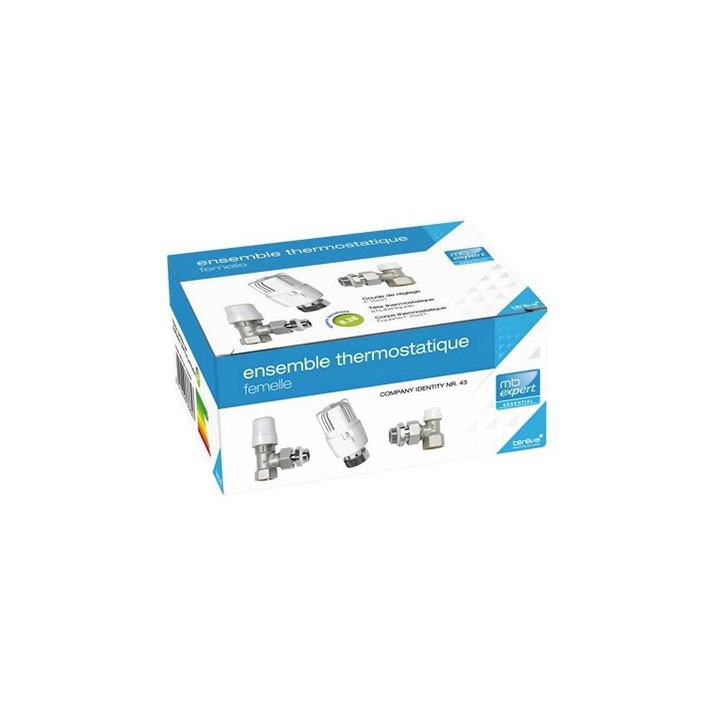 Ensemble robinetterie de chauffage thermostatique 15 x 21