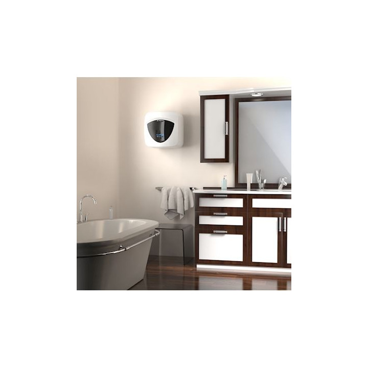 Chauffe-eau électrique sur-évier Andris Lux - 15 L  - Mural - 2000W - Blanc/noir