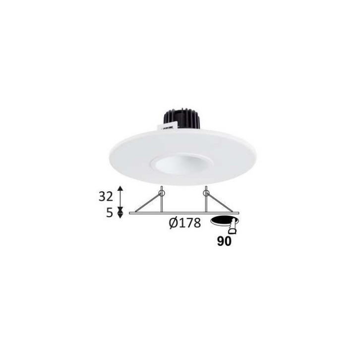 Spot encastrable rond fixe SWEET RD Indigo - 2700K - 365Lm - 8W - Ø68 