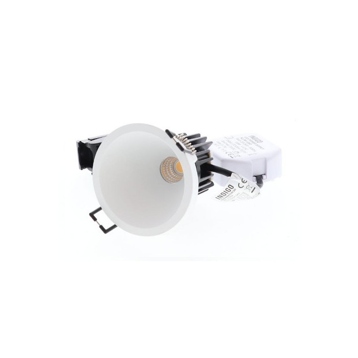 Spot blanc FIXE encastré SWEET RD Indigo - 2700K - 449Lm - 8W - Ø68