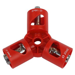 Outil de calibrage triple Comap - Gamme Multiskin - Ø 16/20/26mm - Rouge