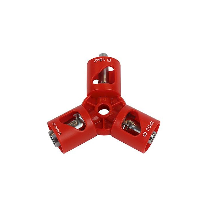 Outil de calibrage triple Comap - Gamme Multiskin - Ø 16/20/26mm - Rouge
