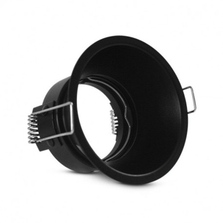 Support de spot rotatif encastrable BBC Vision El - Rond - ∅ 82mm - IP20 - Noir