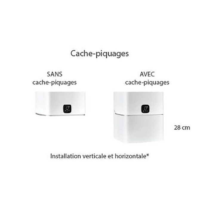 cache piquages blanc carré Atlantic