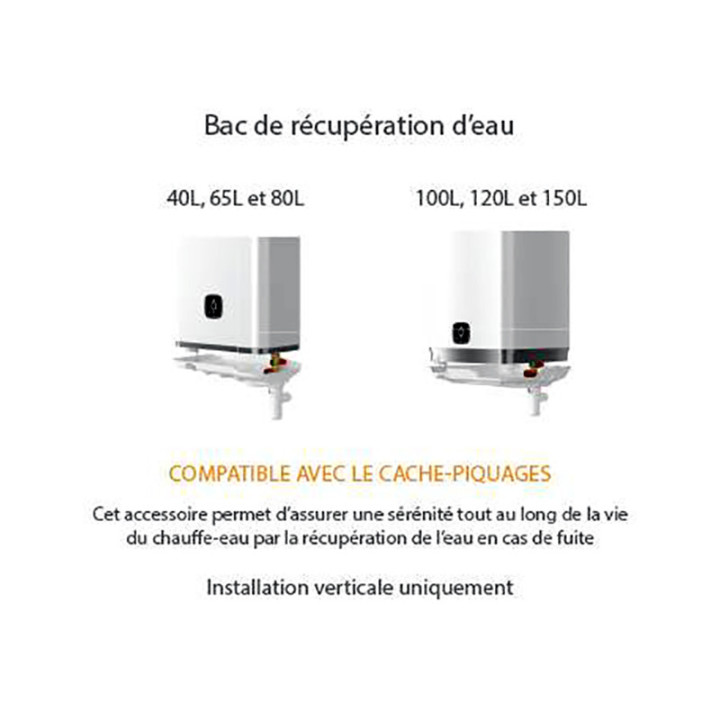 Cache-piquages Linéo chauffe-eau 100L 120L 150L