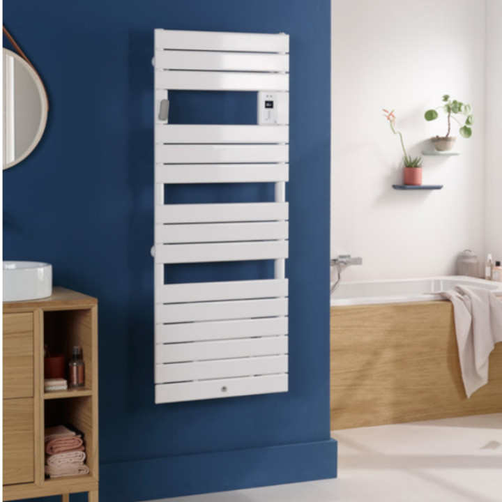Radiateur sèche-serviettes électrique Riviera 2 blanc satin