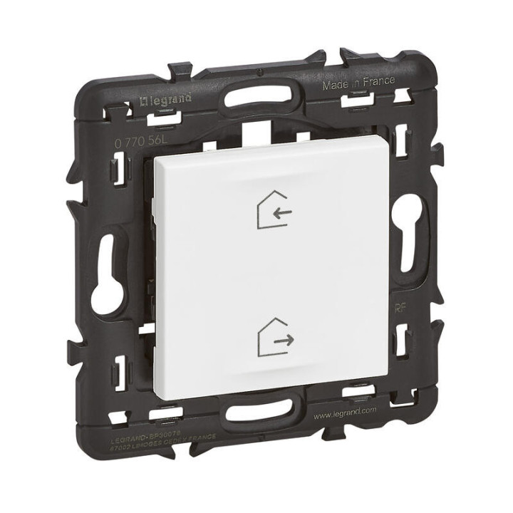 Commande générale sans fil sans pile Self-e Mosaic with Netatmo Legrand - Départ/arrivée - Enjoliveur blanc
