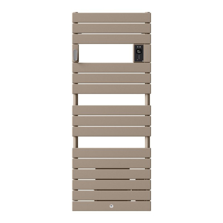 Radiateur sèche-serviettes électrique Riviera 2 - Sans soufflerie - 500W - Brun sable