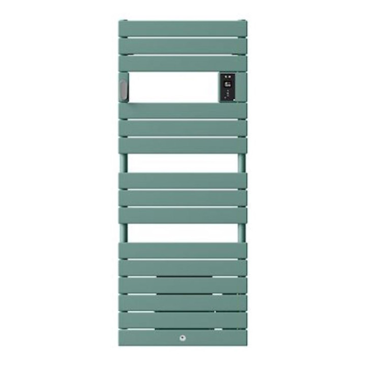 Radiateur sèche-serviettes électrique Riviera 2 - Sans soufflerie - 500W - Vert eucalyptus