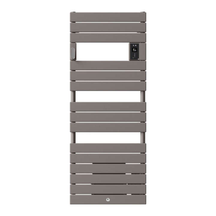 Radiateur sèche-serviettes électrique Riviera 2 - Sans soufflerie - 500W - Gris roche
