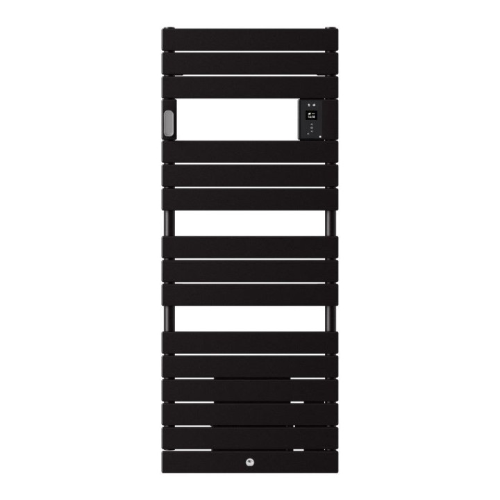 Radiateur sèche-serviettes électrique Riviera 2 - Sans soufflerie - 500W - Noir carbone