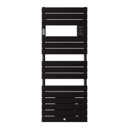 Radiateur sèche-serviettes électrique Riviera 2 - Sans soufflerie - 1000W - Noir carbone