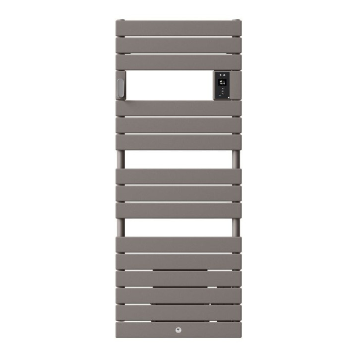 Radiateur sèche-serviettes électrique Riviera 2 - Avec soufflerie - 500+1000W - Gris roche