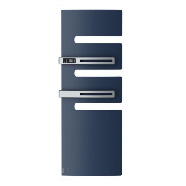 Sèche-serviettes connecté Serenis Premium Atlantic - Mât à gauche - 750+1000W - Bleu profond