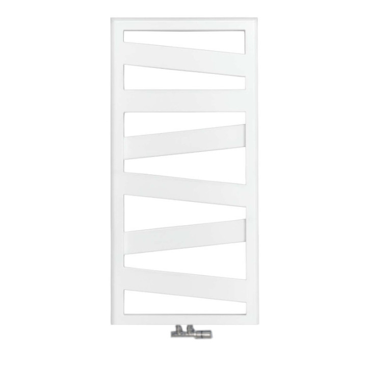 Sèche serviette eau chaude Kazeane Blanc Acova - Hauteur de 965 à 1661 mm - Puissance de 398 à 743 w