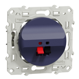 Prise haut parleur Odace Schneider Electric - 1 sortie - Cobalt
