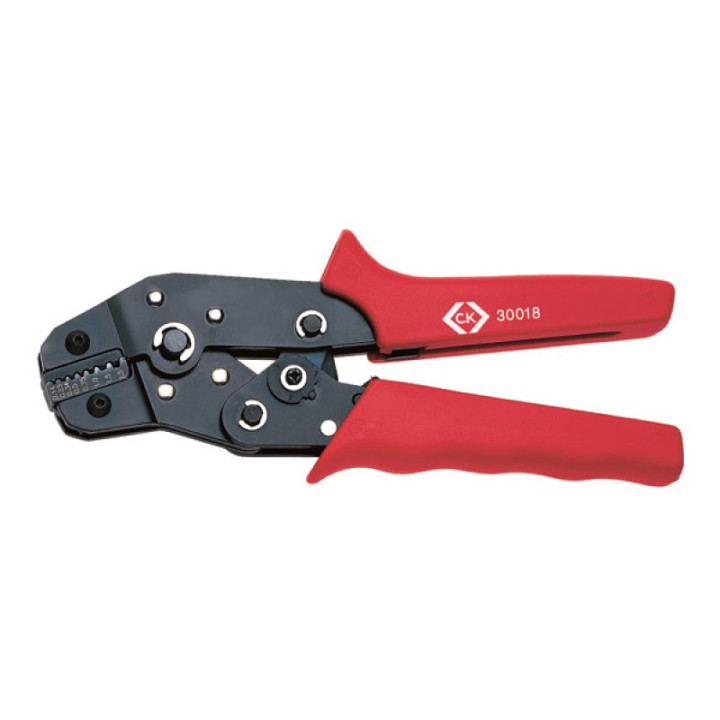 Pince à sertir à cliquet pour embouts de câbles CK outillage - Acier Carbone - 0.14-2.5mm²