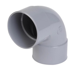 Raccord évacuation coude simple femelle 87.30° 63mm