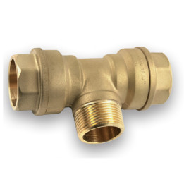 Raccord à compression laiton té mâle 25mm