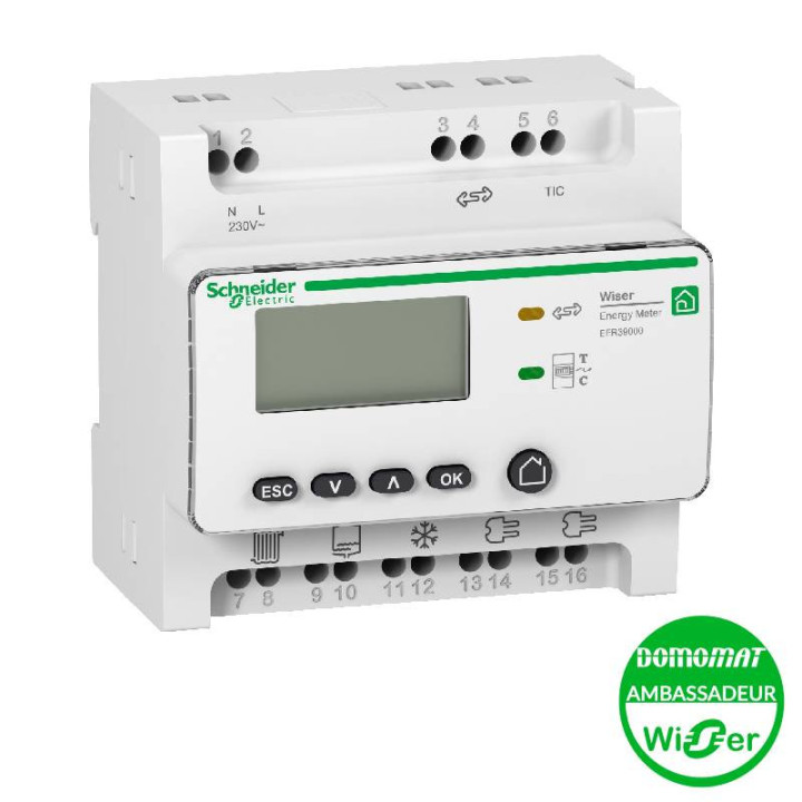 EER39300 - Compteur WISER - 230 V CA - 9 VA - Mesure RT 2012