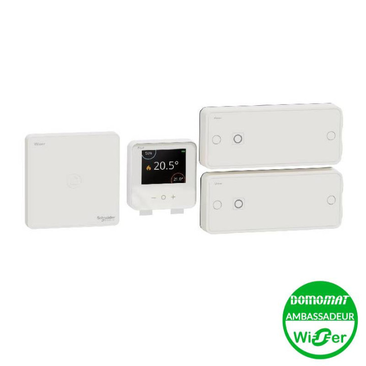 Kit thermostat connecté Wiser Schneider - CCTFR6905
