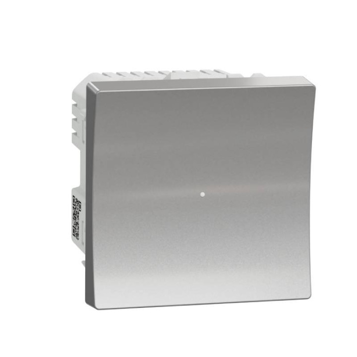 Variateur universel Unica Wiser Schneider - Poussoir -  Zigbee - 45x45mm - Aluminium