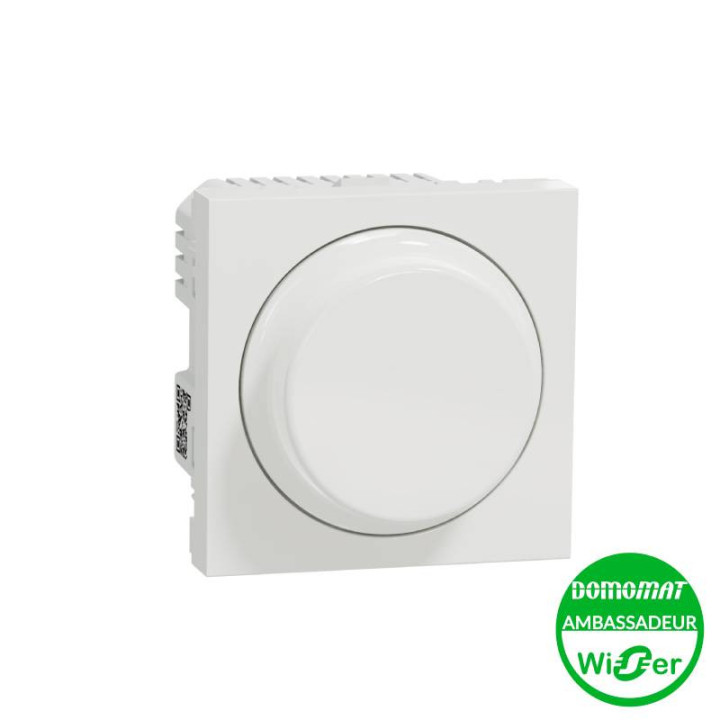 Variateur rotatif Unica Wiser Schneider - 2 fils -  Zigbee - Blanc