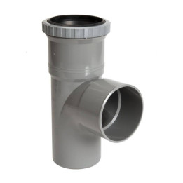 Raccord évacuation - Embranchement simple - Dilatation - Mâle/femelle - 87,3° - ø100mm