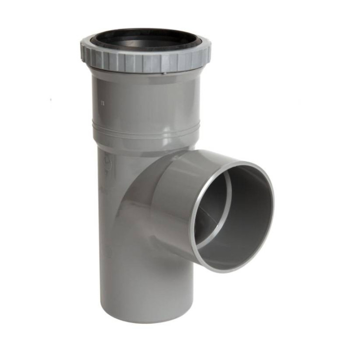Raccord évacuation - Embranchement simple - Dilatation - Mâle/femelle - 87,3° - ø100mm