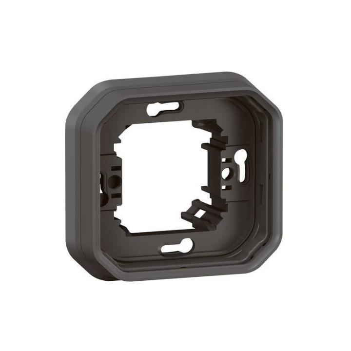 Support de plaque étanche Plexo Legrand - Pour montage encastré - 1 poste - Anthracite - 069606L