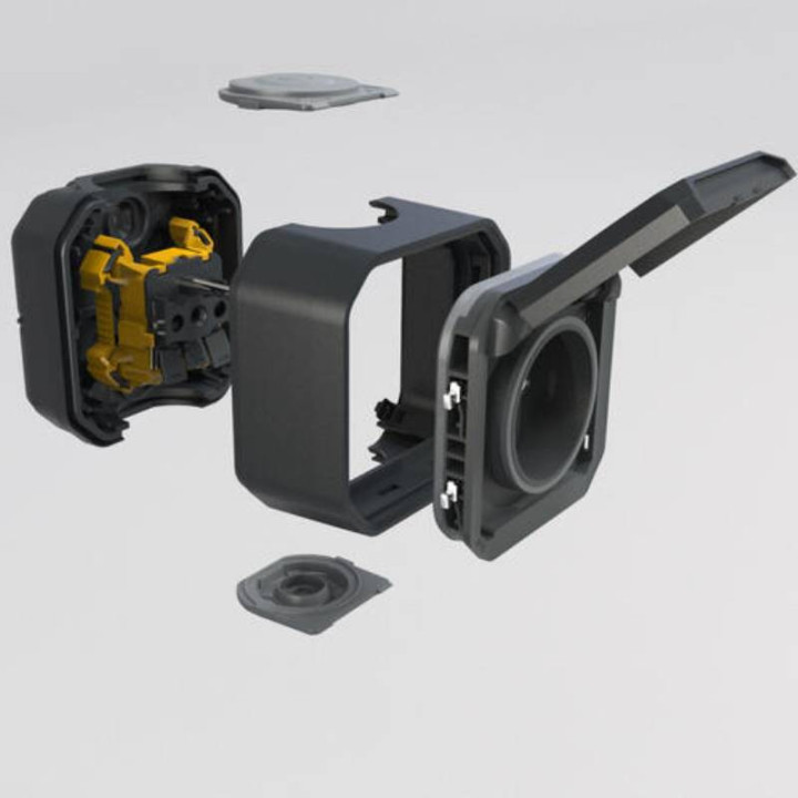 Schéma 2 - Boîtier étanche Plexo Legrand - Pour montage saillie - 1 poste - Anthracite - 069601L
