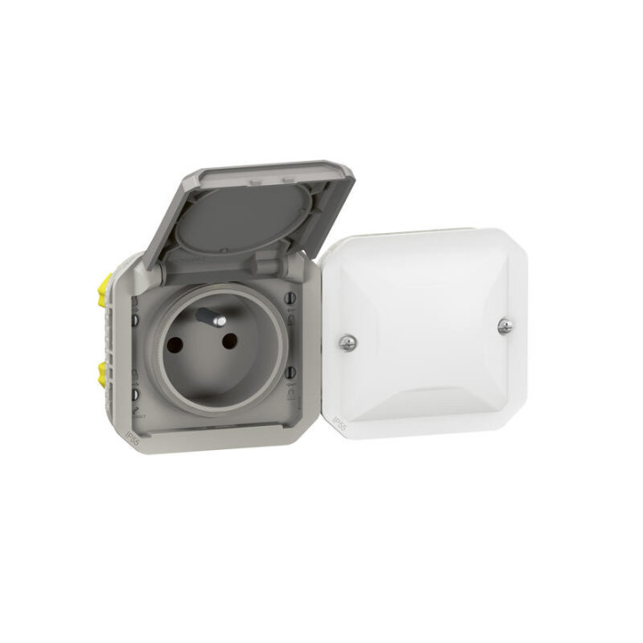069872L - Prise de courant 2P+T connectée Self-e Plexo with Netatmo Legrand - 16A - 3680W - IP55 - Gris - A équiper