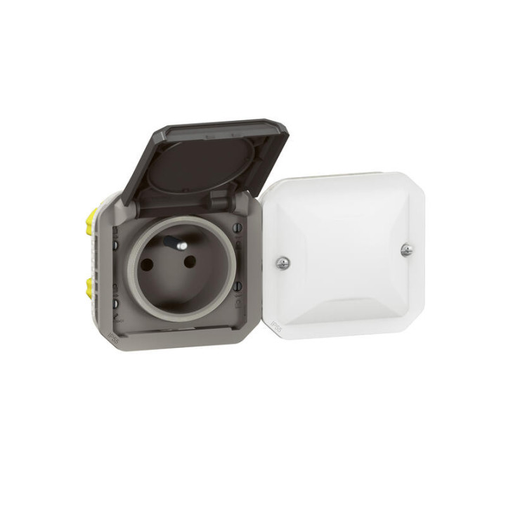 069892L - Prise de courant 2P+T connectée Plexo with Netatmo Legrand - 16A - 3680W - IP55 - Anthracite - A équiper