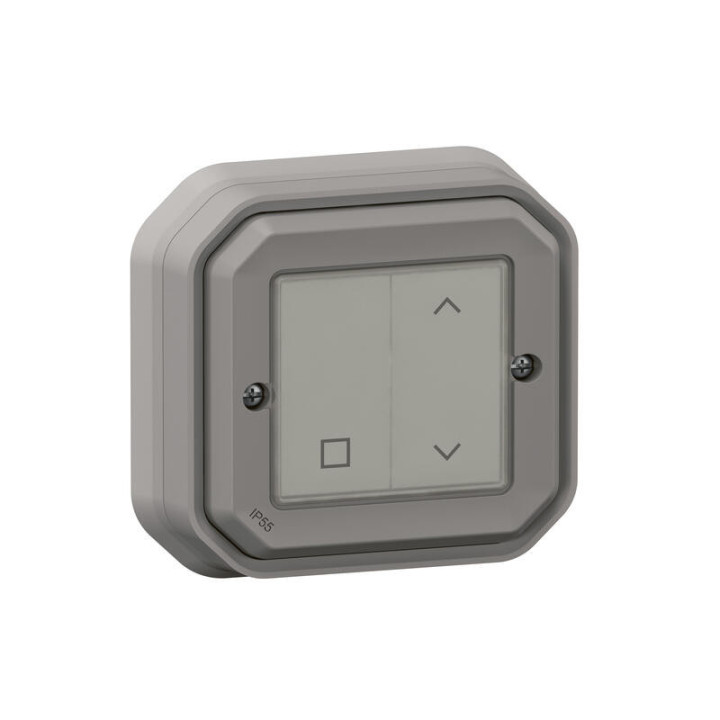 069873L - Commande volets roulants Self-e Plexo with Netatmo Legrand - Sans fil et sans pile - IP55 - Gris - Complet
