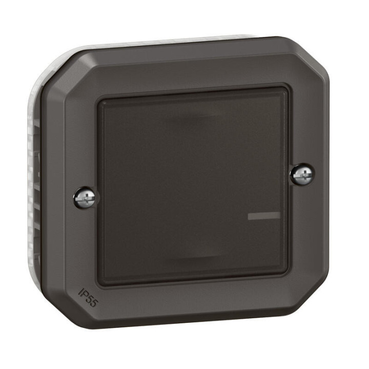 069895L - Interrupteur étanche option variateur Plexo with Netatmo Legrand - 5W à 125W LED - Sans neutre - Gris - Complet