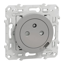 PRISE DE COURANT 2P+T + USB-C ALU ODACE
