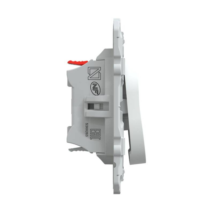 Va et vient lumineux ou témoin Ovalis Schneider Electric - 10 AX - 250V - Blanc - Faible profondeur
