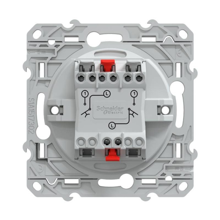 Double poussoir fermeture Ovalis Schneider Electric - Raccordement bornes automatiques